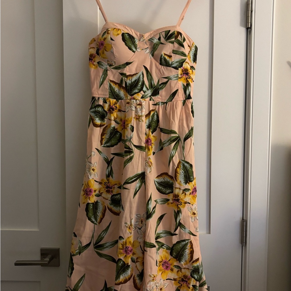 Floral Spaghetti-Strap wide leg jumpsuit  in Blush pink